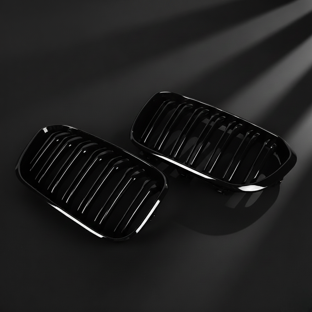 Premium Carbon Fiber Black Front Grille for BMW 1 Series