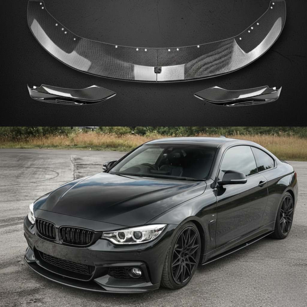 Premium Carbon Fiber Front Bumper Lip For BMW 4 Series