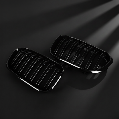 Premium Carbon Fiber Black Front Grille for BMW 1 Series