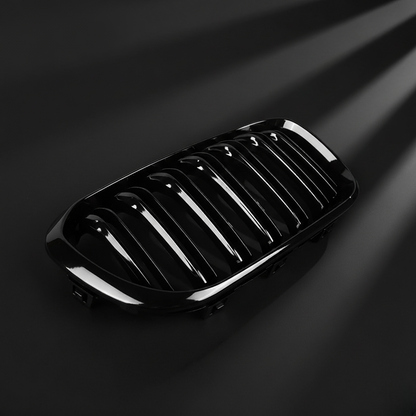 Premium Carbon Fiber Black Front Grille for BMW 1 Series