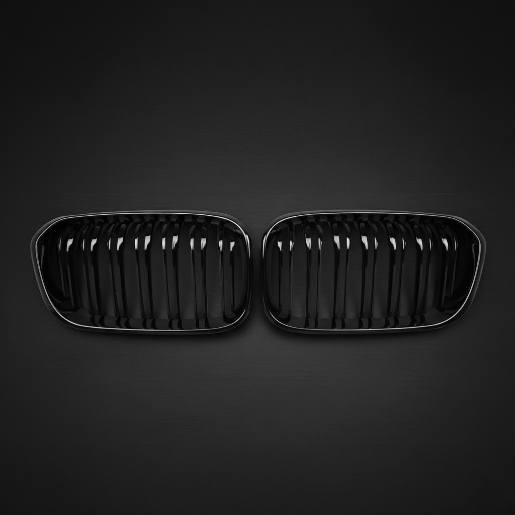 Premium Carbon Fiber Black Front Grille for BMW 1 Series