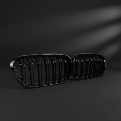 Premium Carbon Fiber Black Front Grille for BMW 1 Series