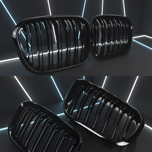 Premium Carbon Fiber Black Front Grille for BMW 1 Series